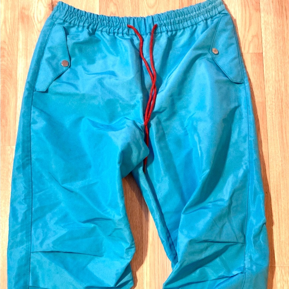 Landlord NY Teal Nylon Jogger Elastic Waist M Med Unisex$220